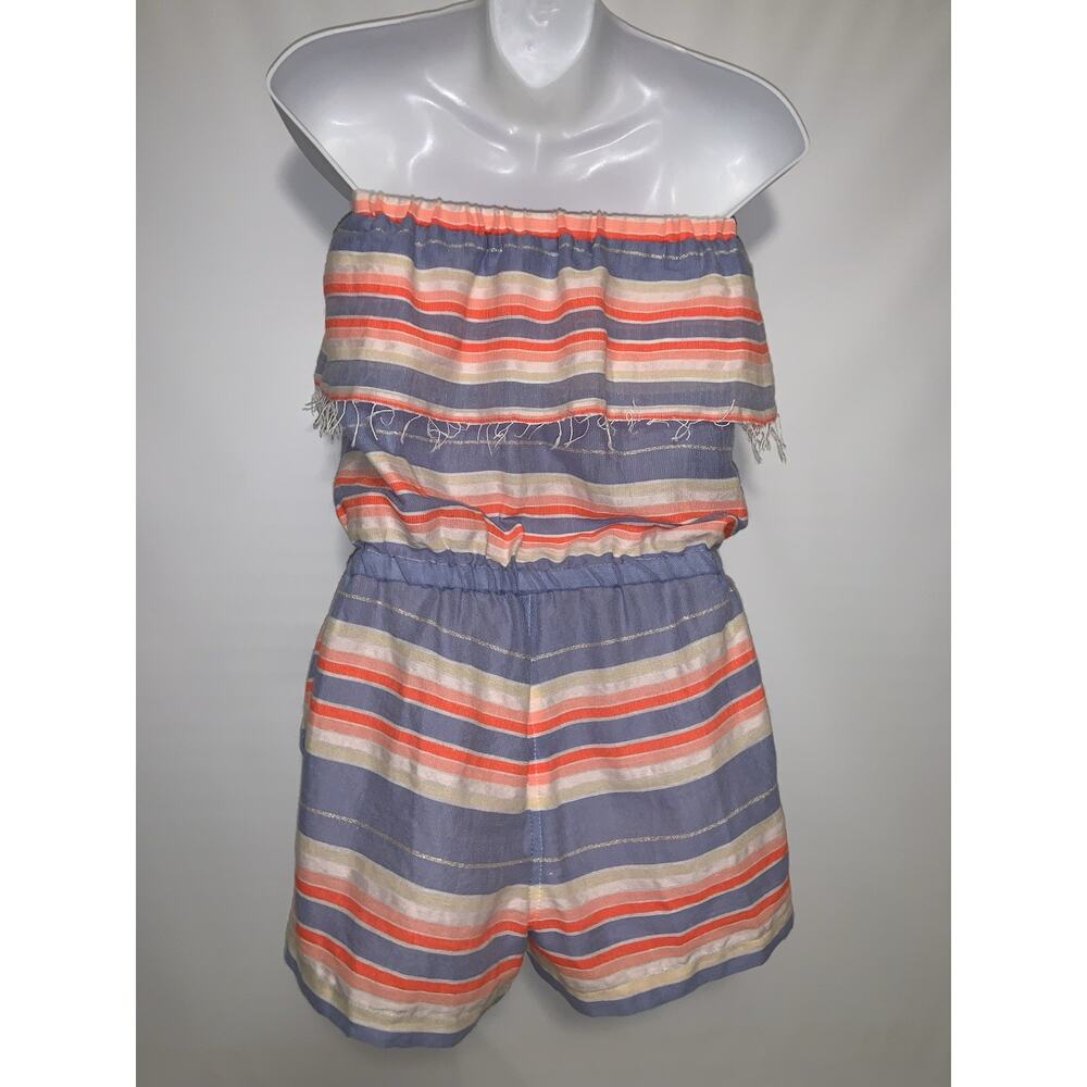 Lemlem Striped Cotton Playsuit Romper size XS Multi Color - Picture 2 of 8